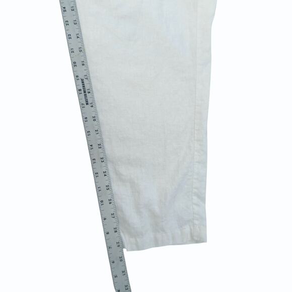 Tasso Elba Mens White Linen Drawstring Pants Size 2XL Relaxed Beachy Summer - Picture 9 of 11